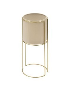 Portavaso, Zigy, Set 2 pezzi, Metallo Dorato, Diametro 28 cm, Altezza 55 cm