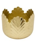 Portavaso, Belli, Set 2 pezzi, Metallo Dorato, Dimensioni M e L, Diametro 21 cm, Profondità 18 cm