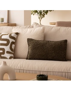 Vaso Asy in Ceramica Sabbiata Bianco, Altezza 18 cm, Design Organico