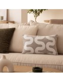 Vaso Asy in Ceramica Sabbiata Bianco, Altezza 18 cm, Design Organico