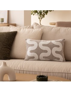 Vaso Asy in Ceramica Sabbiata Bianco, Altezza 18 cm, Design Organico