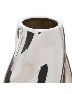 Vaso Ceramica Sky, Argento, Alto 28,5 cm, Diametro 11,5 cm