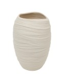Vaso Ceramica Prudi, Bianco, Alto 31,5 cm, 22x22 cm