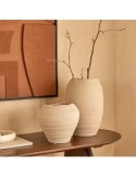Vaso Ceramica Prudi, Bianco, Alto 20 cm, Diametro 22 cm