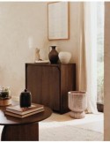 Vaso Ceramica Prudi, Bianco, Alto 20 cm, Diametro 22 cm