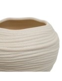 Vaso Ceramica Prudi, Bianco, Alto 20 cm, Diametro 22 cm