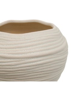Vaso Ceramica Prudi, Bianco, Alto 20 cm, Diametro 22 cm