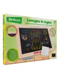 LAVAGNA IN LEGNO PER BAMBINI LEGNOLAND 42871 CON GESSI E LACCIO PER APPENDERE CM. 34X24,2