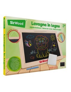 LAVAGNA IN LEGNO PER BAMBINI LEGNOLAND 42871 CON GESSI E LACCIO PER APPENDERE CM. 34X24,2