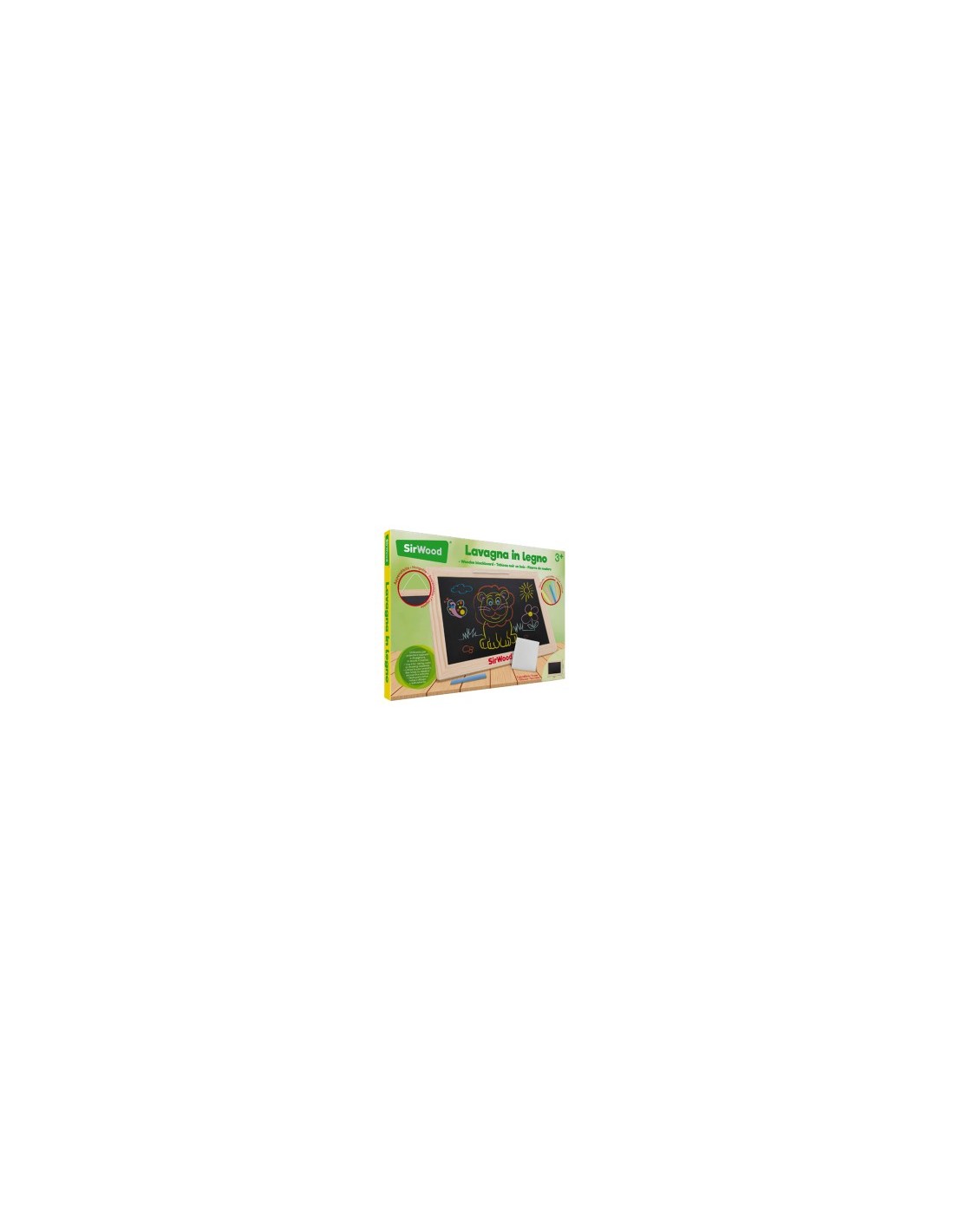 LAVAGNA IN LEGNO PER BAMBINI LEGNOLAND 42871 CON GESSI E LACCIO PER APPENDERE CM. 34X24,2