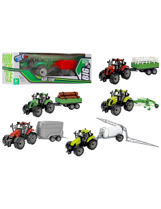 MEZZO AGRICOLO 43096 CON RIMORCHIO ASSORTITO, GIOCATTOLO BAMBINI +3 ANNI