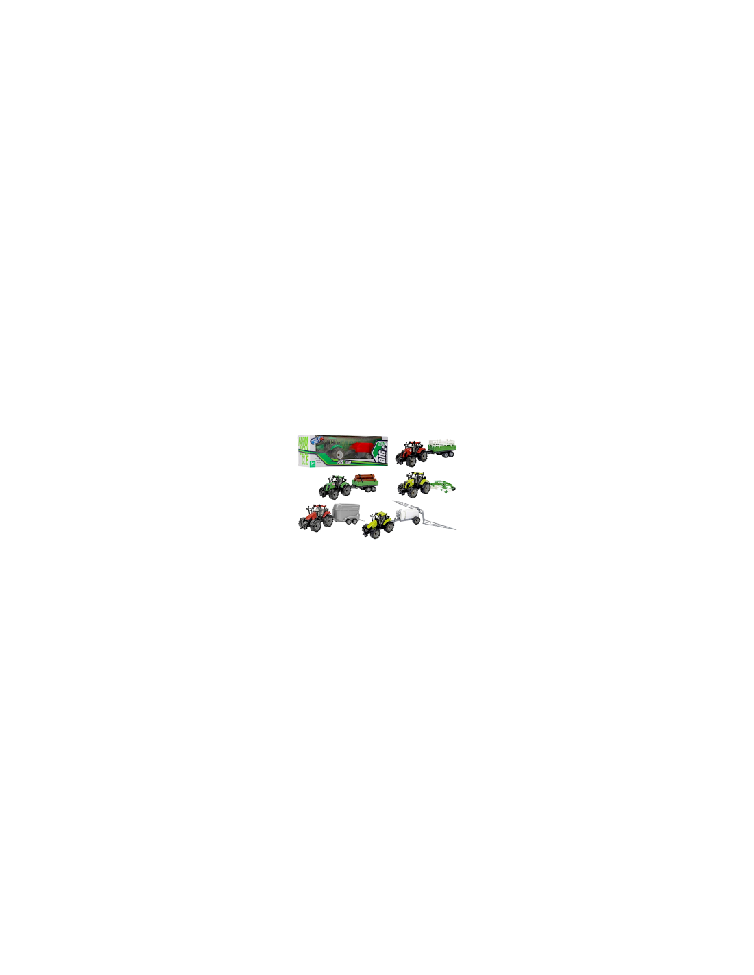 MEZZO AGRICOLO 43096 CON RIMORCHIO ASSORTITO, GIOCATTOLO BAMBINI +3 ANNI