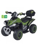 QUAD ELETTRICO, VERDE, 12V, BATTERIA LI-ION, MOTORE 15W, BLUETOOTH, GLOBO 42900, BAMBINI 3+