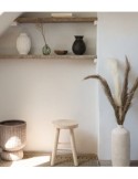 Vaso, gres, Romia, beige, D.19 x H.43,5 cm, collezione Wonja