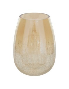 Vaso, vetro craquelé, Alexis, trasparente, D.19 x H.25 cm