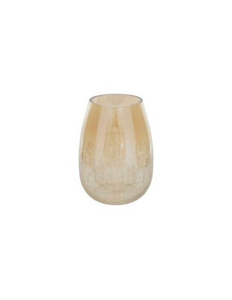 Vaso, vetro craquelé, Alexis, trasparente, D.19 x H.25 cm