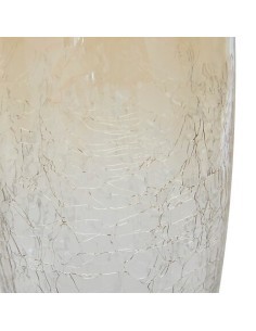 Vaso, vetro craquelé, Alexis, trasparente, D.19 x H.25 cm
