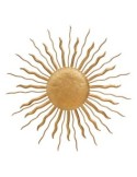Decorazione, parete, sole, Edwige, metallo dorato, Ø80 cm, stile moderno