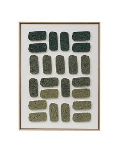 Tela, 3D, Aladji, verde, 60x80 cm, rilievo decorativo, posa verticale/orizzontale