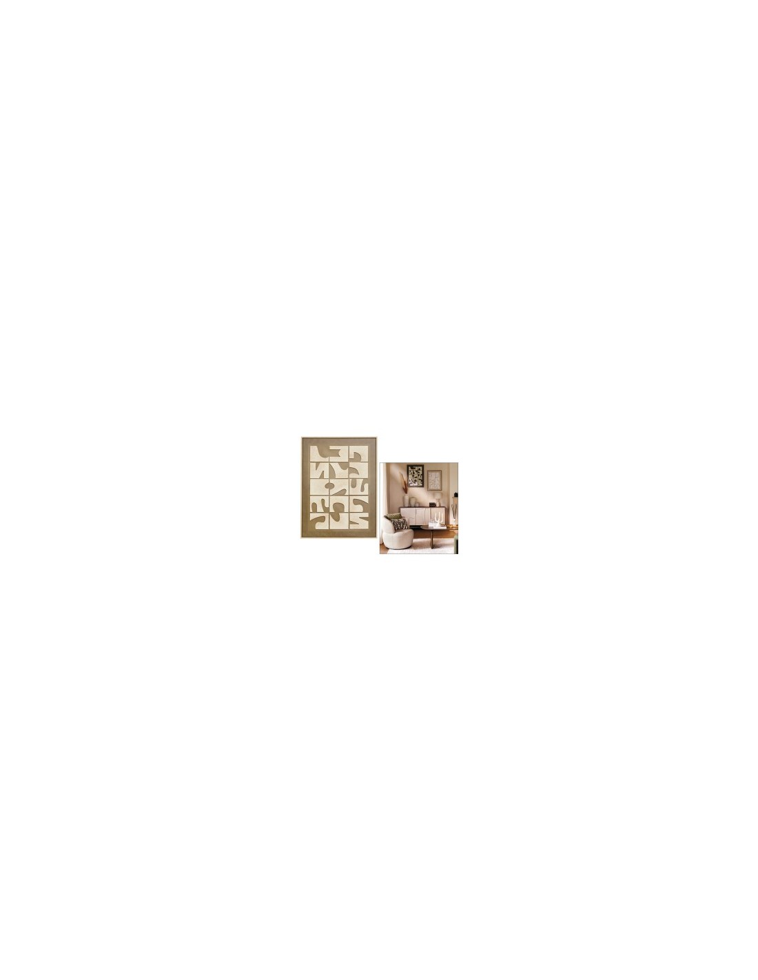 Tela, 3D, Castille, verde kaki, 60x80 cm, rilievo decorativo, montaggio verticale/orizzontale