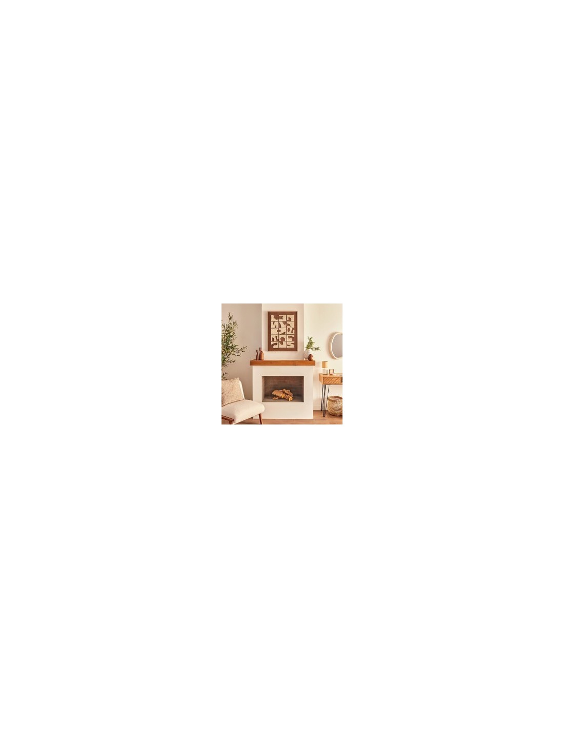 Tela, 3D, Castille, verde kaki, 60x80 cm, rilievo decorativo, montaggio verticale/orizzontale