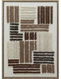 Tela, 3D, Emir, marrone, 50x70 cm, tessuto tufté, rilievo moderno