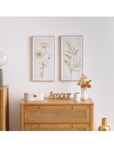 Tela, 3D, Beryl, bianca, 30x60 cm, effetto alluminio dorato, assortita FOURGERE/FLEUR