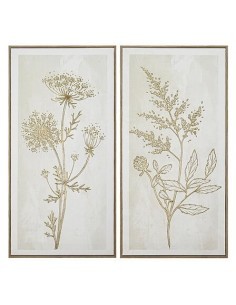 Tela, 3D, Beryl, bianca, 30x60 cm, effetto alluminio dorato, assortita FOURGERE/FLEUR
