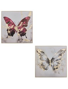 Tela, stampata, Hilo, farfalla, 60x60 cm, assortita, dorato metallizzato