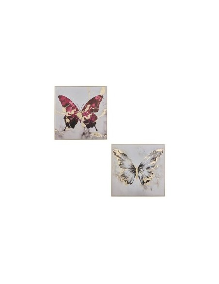 Tela, stampata, Hilo, farfalla, 60x60 cm, assortita, dorato metallizzato