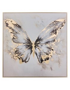 Tela, stampata, Hilo, farfalla, 60x60 cm, assortita, dorato metallizzato