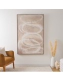 Tela, dipinta, incorniciata, Krisna, 150x100 cm, beige, acrilico, tela texturizzata