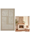 Tela dipinta incorniciata Farhan 116x75 cm beige medio, texture in rilievo