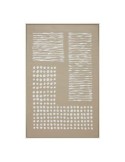 Tela dipinta incorniciata Farhan 116x75 cm beige medio, texture in rilievo