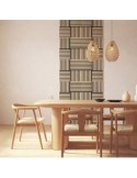 Set 3 pannelli decorativi, Colva, 30 x 30 cm, MDF, effetto legno chiaro, isolamento acustico