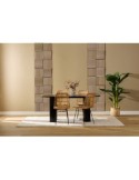 Set 3 pannelli decorativi, Colva, 30 x 30 cm, MDF, effetto legno chiaro, isolamento acustico
