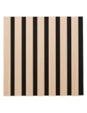 Set 3 pannelli decorativi, Colva, 30 x 30 cm, MDF, effetto legno chiaro, isolamento acustico