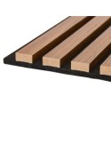 Set 3 pannelli decorativi, Colva, 30 x 30 cm, MDF, effetto legno scuro, isolamento acustico