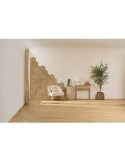 Set 3 pannelli decorativi, Colva, esagono, 30 x 26 cm, MDF, effetto legno chiaro, isolamento acustico