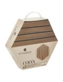 Set 3 pannelli decorativi, Colva, esagono, 30 x 26 cm, MDF, effetto legno scuro, isolamento acustico