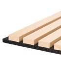 Set 3 pannelli decorativi, Colva grande, 30 x 30 cm, MDF, effetto legno chiaro, isolamento acustico, design a doghe