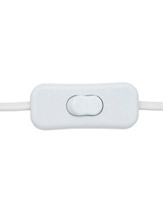 Lampada boucle dritta, Toxey, bianca, 22 cm altezza, abat-jour 15 cm, design moderno, E14 25W