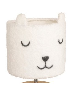 Lampada boucle dritta, Toxey, bianca, 22 cm altezza, abat-jour 15 cm, design moderno, E14 25W