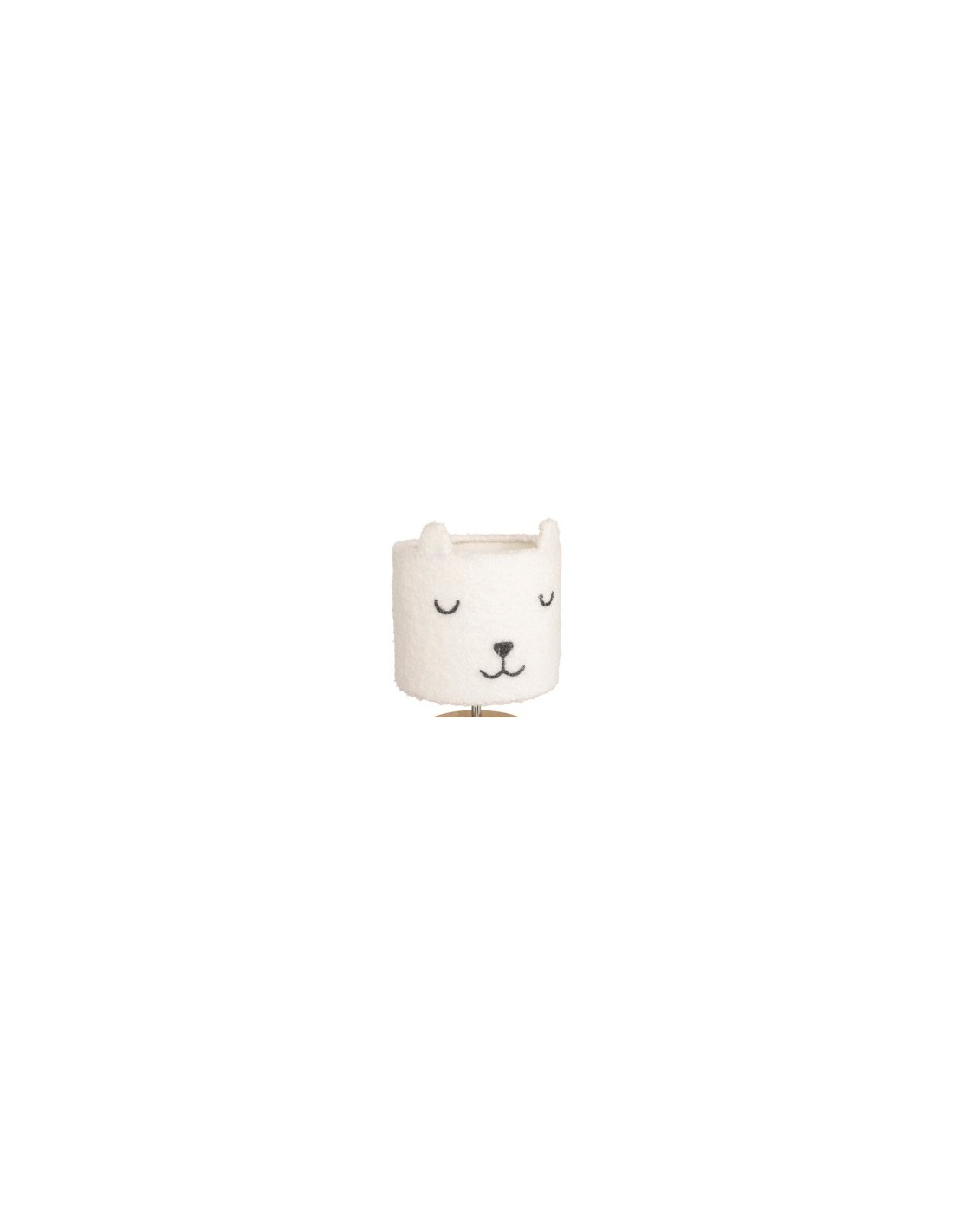 Lampada boucle dritta, Toxey, bianca, 22 cm altezza, abat-jour 15 cm, design moderno, E14 25W