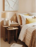 Lampada Tylia, ceramica bianca, H 47 cm, design elegante, paralume escluso