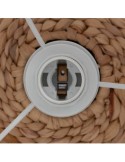 Lampada a sfera da tavolo, Sand, 37 cm altezza, giacinto beige, design naturale, base in acciaio
