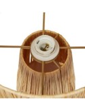 Lampada da tavolo, Orane, rafia beige, 34 cm altezza, base in ghisa, design naturale, Yucatan Collection