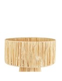 Lampada da tavolo, Orane, rafia beige, 34 cm altezza, base in ghisa, design naturale, Yucatan Collection
