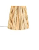 Lampada da tavolo, Orane, rafia beige, 34 cm altezza, base in ghisa, design naturale, Yucatan Collection