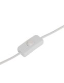 Lampada fungo Omia, argentata, 34 cm altezza, acciaio e cemento, design moderno, doppio attacco E27